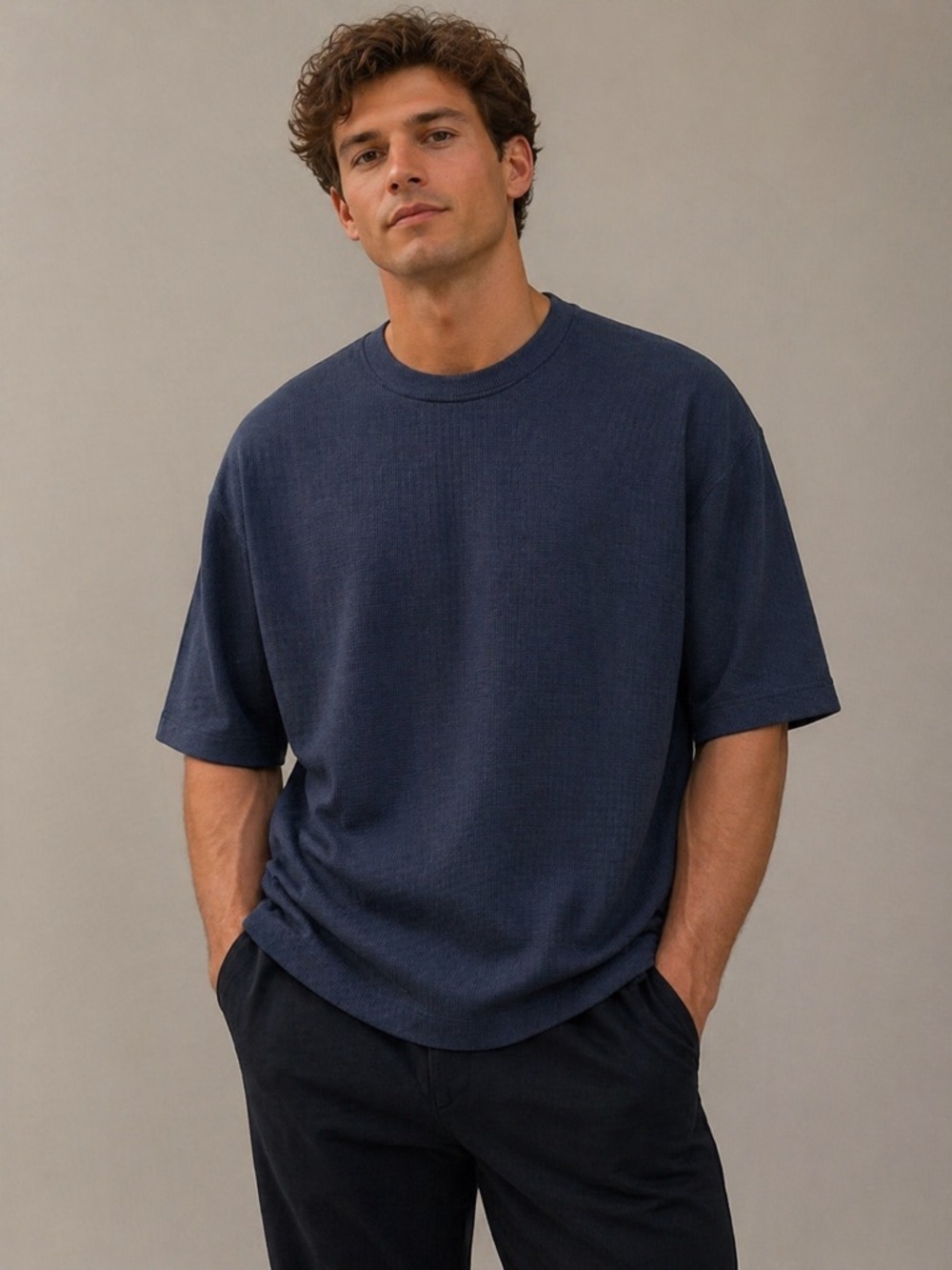 Abound • NWT Men's Relaxed Crewneck Short-Sleeve Shirt - Navy